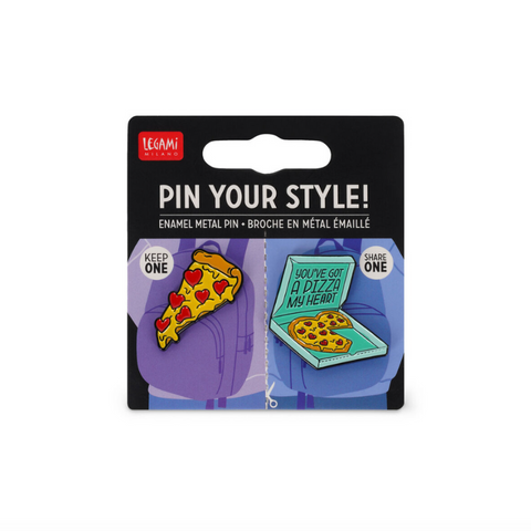 Set de 2 Broches de Metal Esmaltado
