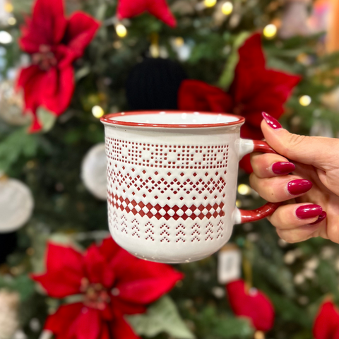 Taza porcelana Jersey Navideño 450 ml