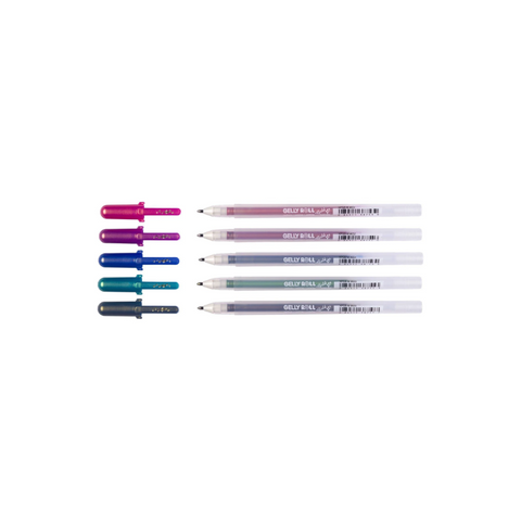 Set 5 Sakura Gelly Roll Gold Shadow 0,7 mm