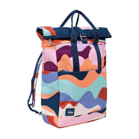 Mochila urbana con cierre superior enrollable (10 l) serie The Fun, multicolor