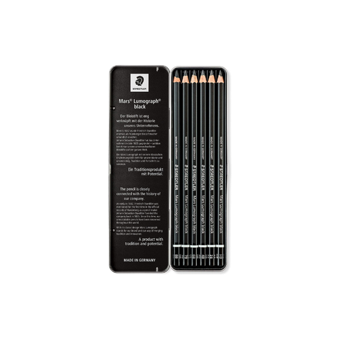 Estuche lápices MARS® LUMOGRAPH® BLACK ARTIST PENCIL 100B