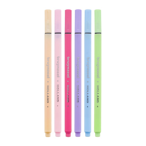 Set de 6 Rotuladores Punta Fina Colores Pastel