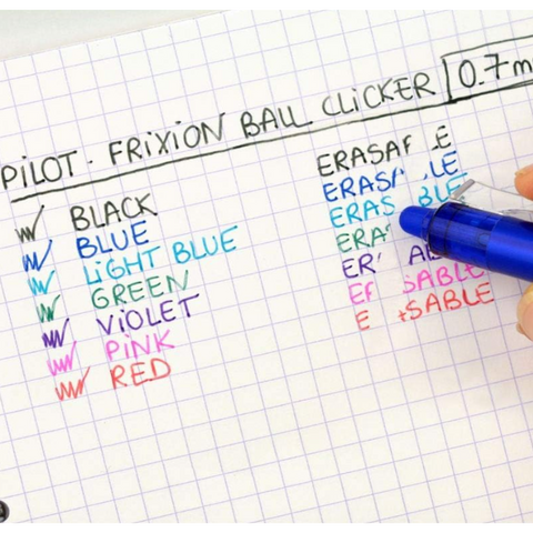 Bolígrafo Pilot Frixion Clicker Tinta Borrable