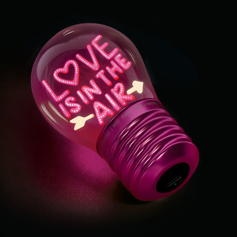 Lámpara Decorativa de Mesa en Forma de Bombilla - Love Is in the Air - Bulb Fiction