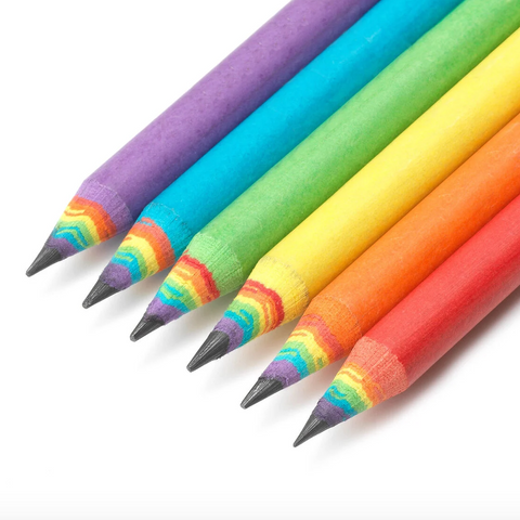Set de 6 lápices de grafito de papel reciclado