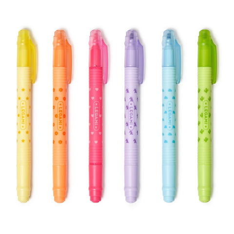 Set de 6 subrayadores borrables