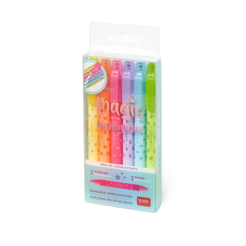 Set de 6 subrayadores borrables