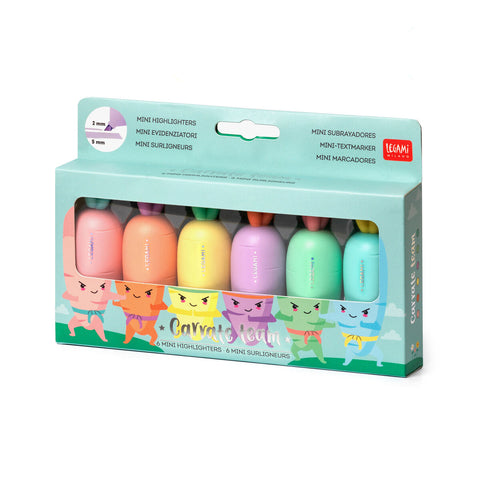 Set de 6 mini subrayadores pastel