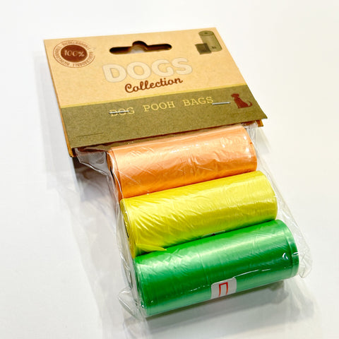 Set de 3 rollos de bolsas de colores