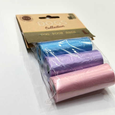Set de 3 rollos de bolsas de colores