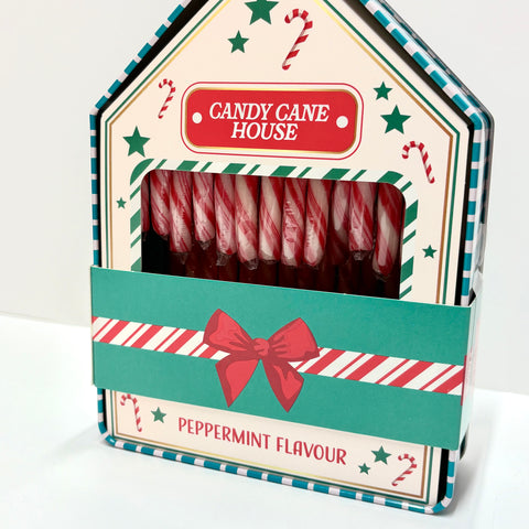 Casita Xmas con Bastones de Caramelo