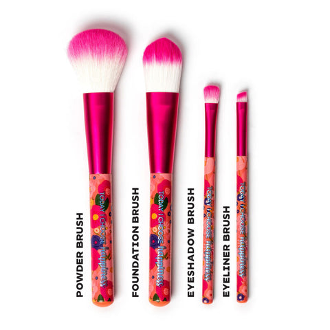 Set de 4 Pinceles de Maquillaje - Flowers