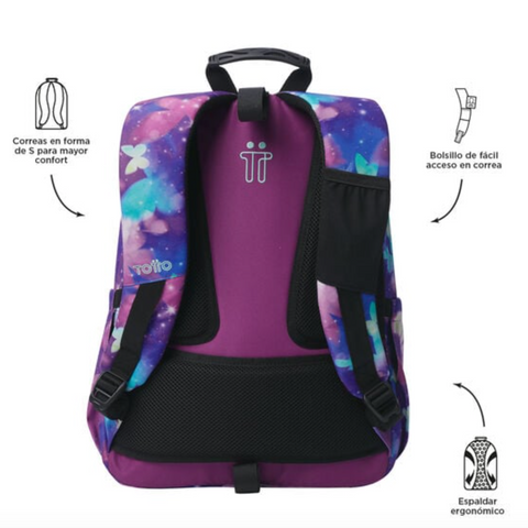 Mochila Acuareles Glitter - Star Butterfly Totto