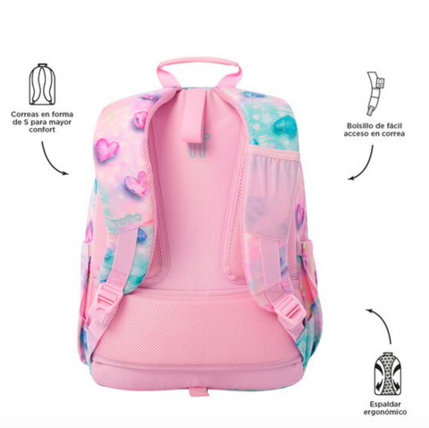 Mochila Acuareles Glitter - Shiny Heart Totto