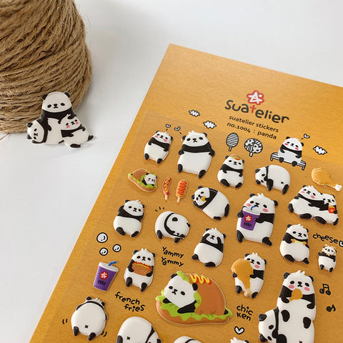 Stickers Puffy Panda Suatelier