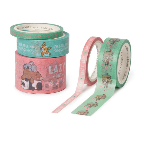 Set de 5 cintas adhesivas de papel - Animales