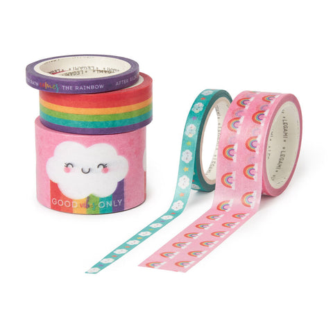 Set de 5 cintas adhesivas de papel - Arcoíris