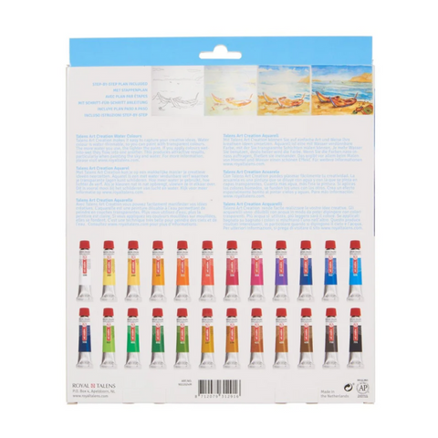 Set Acuarela de 24 Tubos de Colores 12 ml Art Creation