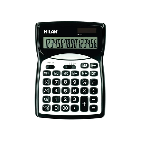 Calculadora negra XL 16 dígitos MILAN