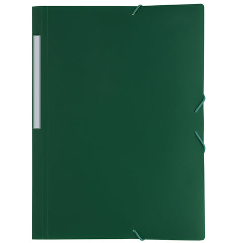 Carpeta de plástico con gomas, 3 solapas