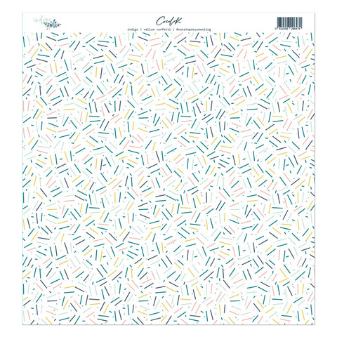 Vellum Confetti 12"x12" INDIGO
