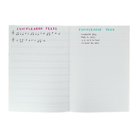 Libreta grapada de Música y Canto Oxford