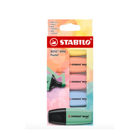 Estuche de 5 Marcadores Pastel BOSS MINI Stabilo