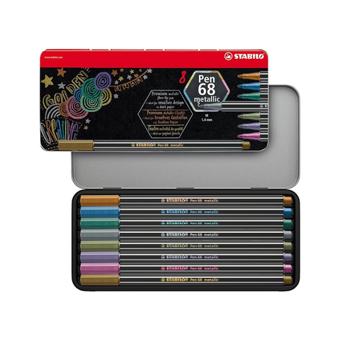 Estuche Rotuladores Metálicos Acuarelables Pen 68 1 mm