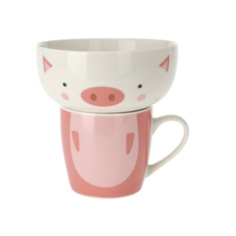 Set de Taza y Bowl a juego animales
