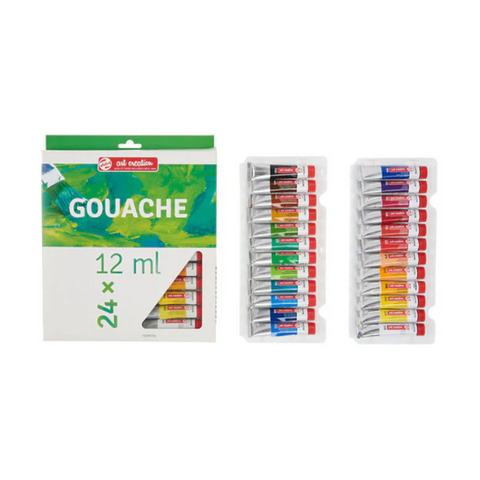 Set Témpera de 24 Tubos de Colores 12 ml Art Creation