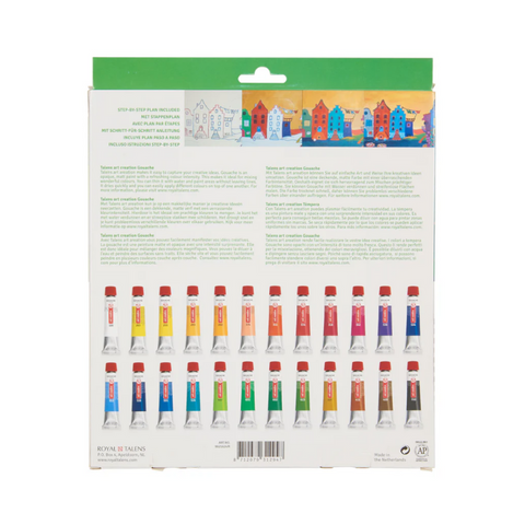 Set Témpera de 24 Tubos de Colores 12 ml Art Creation
