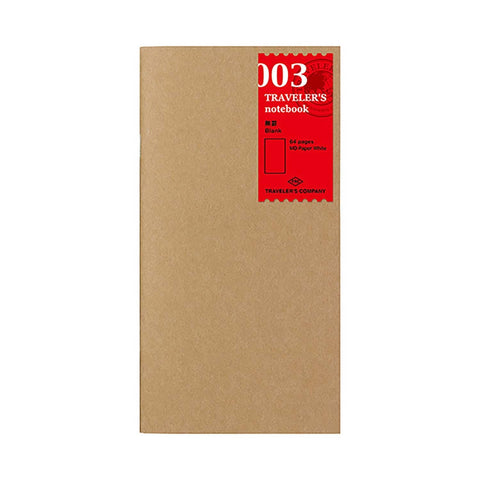Traveler's Notebook Regular 003 Refill Blank Notebook