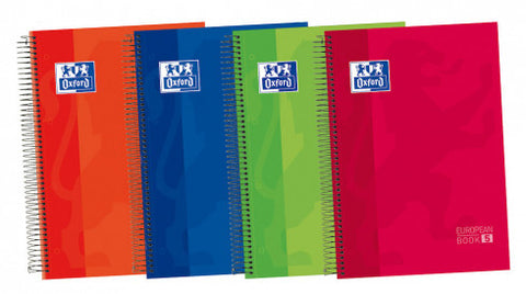 EUROPEANBOOK 5 TAPA EXTRADURA A4+ 120H.5X5 COLORES VIVOS 50% HOJAS GRATIS