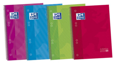 EUROPEANBOOK 4 TAPA EXTRADURA A5+ 120H.5X5 COLORES SURTIDOS 50% HOJAS GRATIS