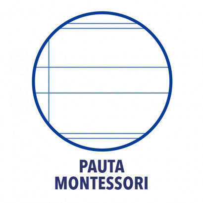 LIBRETA GRAPADA TAPA PLÁSTICO OPENFLEX A5+ 48H PAUTA MONTESSORI 5 COLORES SURTIDOS