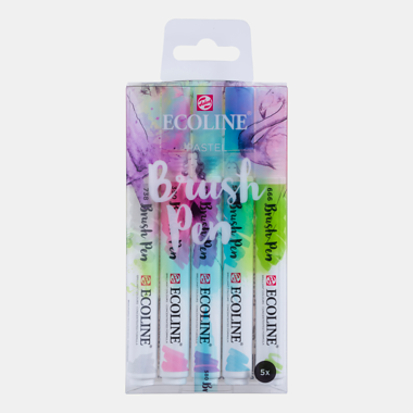 Rotuladores Ecoline Brush Pen Set 5 Colores Pastel