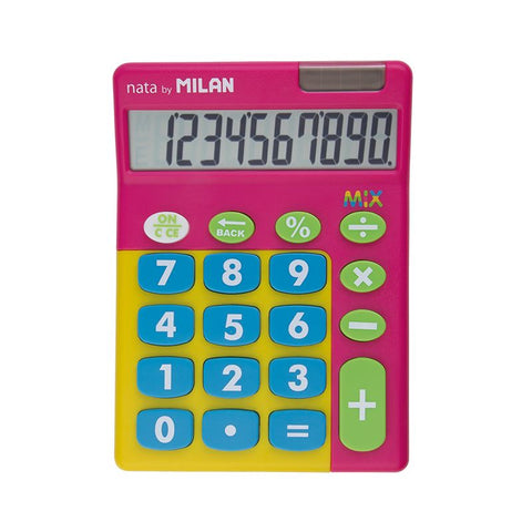 CALCULADORA DE SOBREMESA 10 DÍGITOS ROSA MILAN