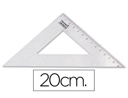 Escuadra de plástico de 20cm
