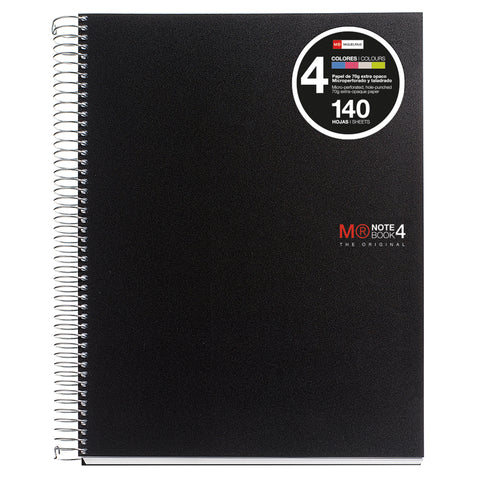 NOTEBOOK A6 140 HOJAS CUADRICULADAS PORTADA POLIPROPILENO
