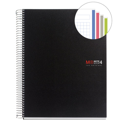 NOTEBOOK A6 140 HOJAS CUADRICULADAS PORTADA POLIPROPILENO