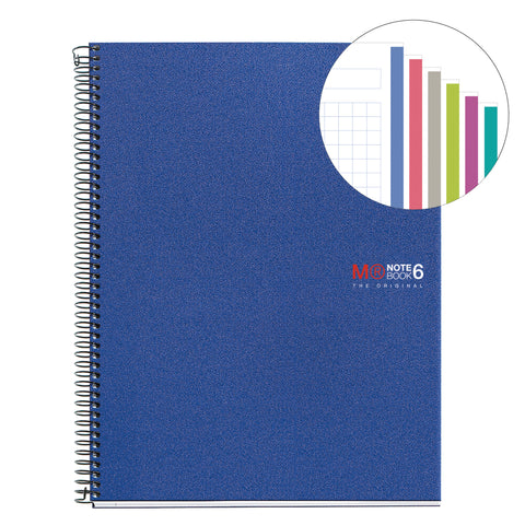 NOTEBOOK A4 150 HOJAS CUADRICULADAS POLIPROPILENO AZUL