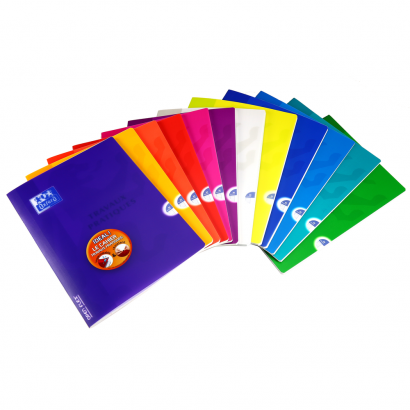 LIBRETA GRAPADA TAPA PLÁSTICO TRAVAUX PRATIQUES A4+ 40HOJAS SEYÉS+LISO COLORES SURTIDOS OPENFLEX