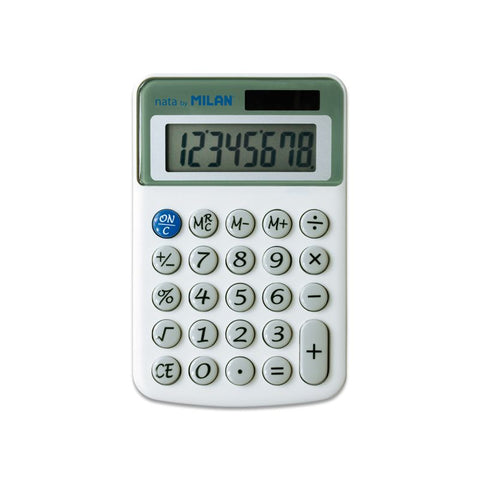CALCULADORA DE SOBREMESA 8 DÍGITOS BLANCA MILAN