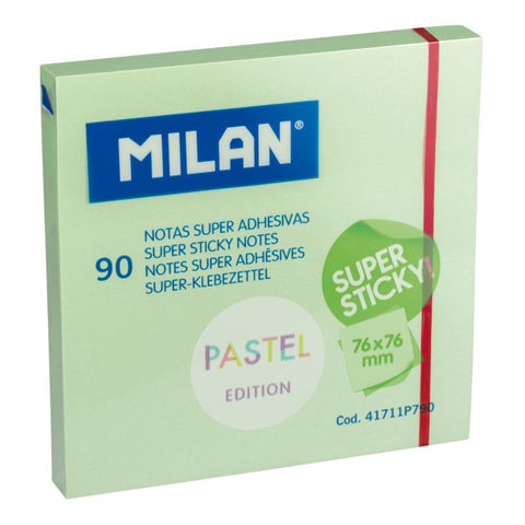 Bloc de notas 90 uds Verde Pastel 76 x 76 mm MILAN