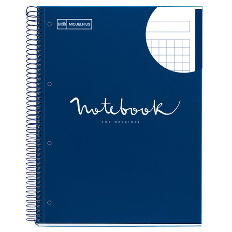 NOTEBOOK A4 80 HOJAS CUADRICULADAS AZUL MARINO