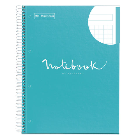 NOTEBOOK A4 80 HOJAS CUADRICULADAS AZUL CIELO