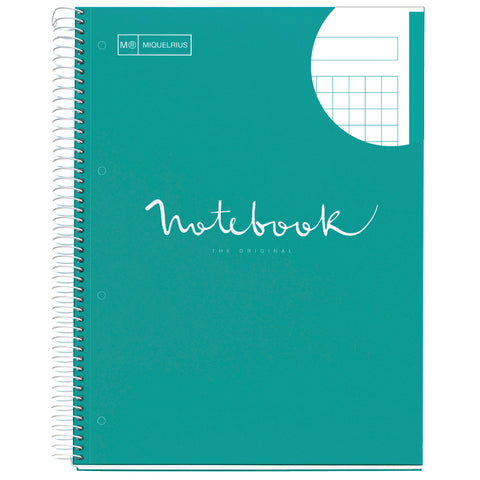 NOTEBOOK A4 80 HOJAS CUADRICULADAS AZUL TURQUESA