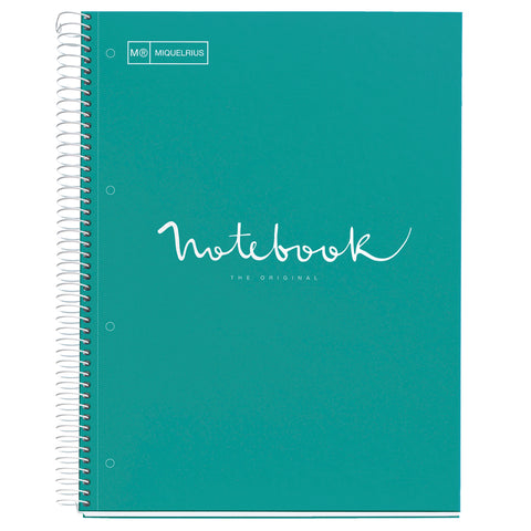 NOTEBOOK A4 80 HOJAS CUADRICULADAS AZUL TURQUESA