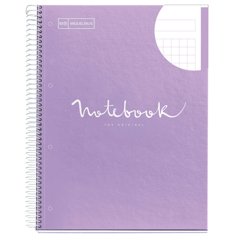 NOTEBOOK A4 80 HOJAS CUADRICULADAS LAVANDA