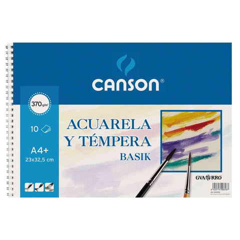 Bloc Papel Acuarela y Témpera A4+ Guarro Basik 370 g 10 Hojas
